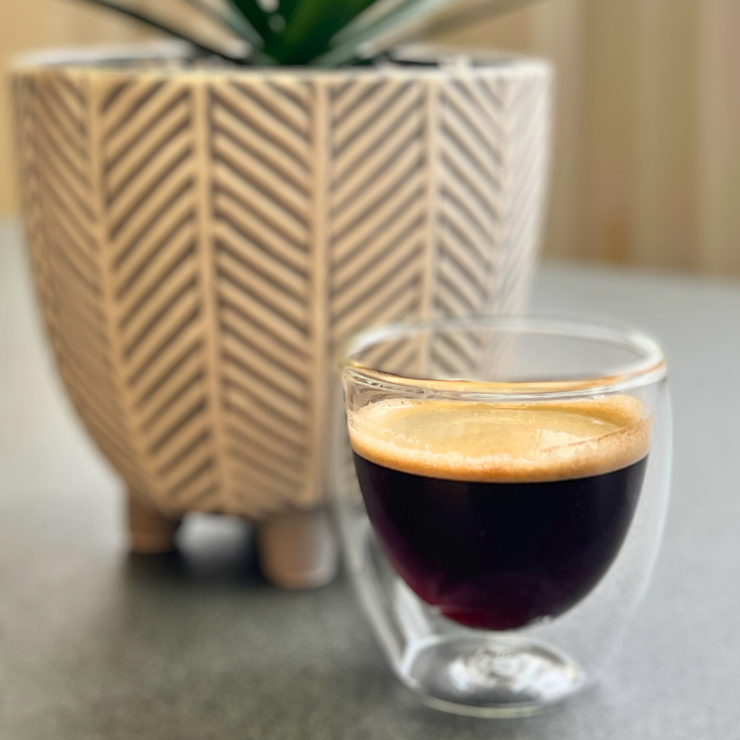 Espresso made with a Barista Baba Coffee Capsule