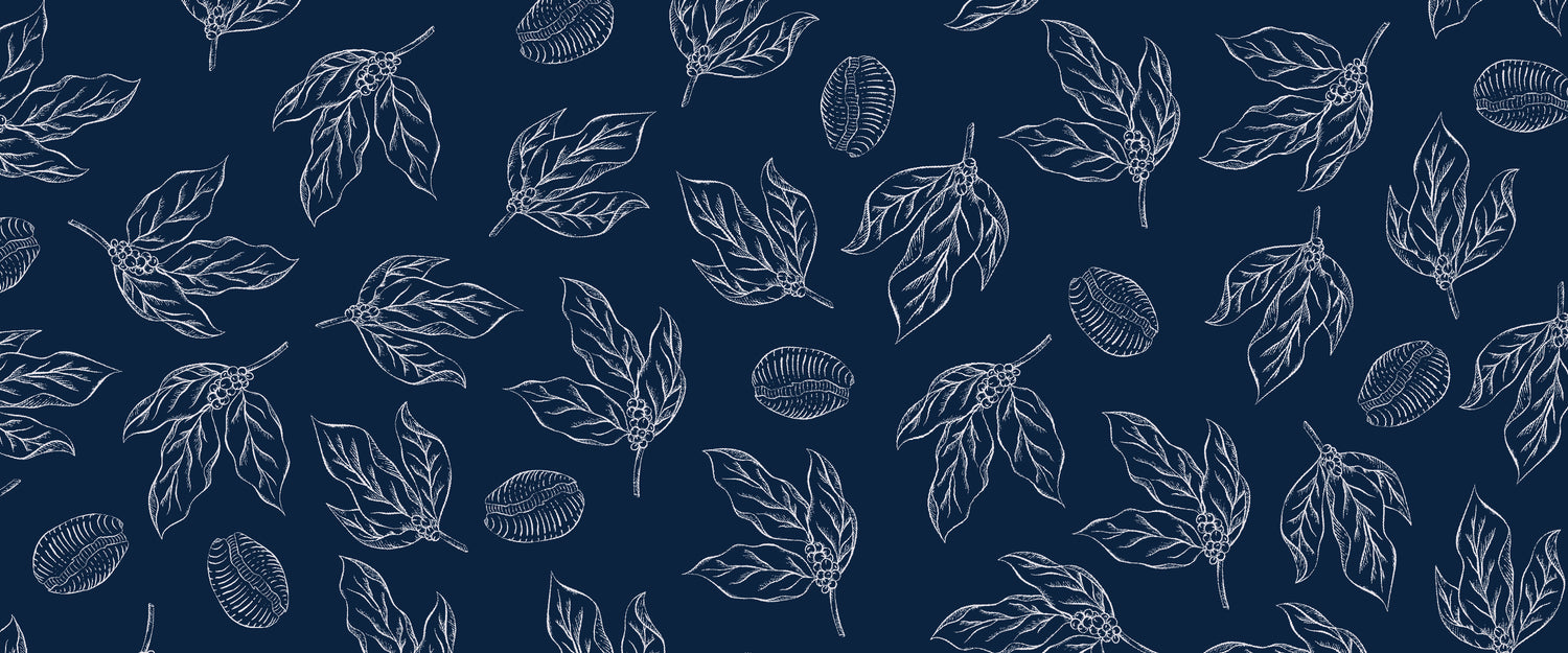 Coffee Bean and Coffee Leaf Background